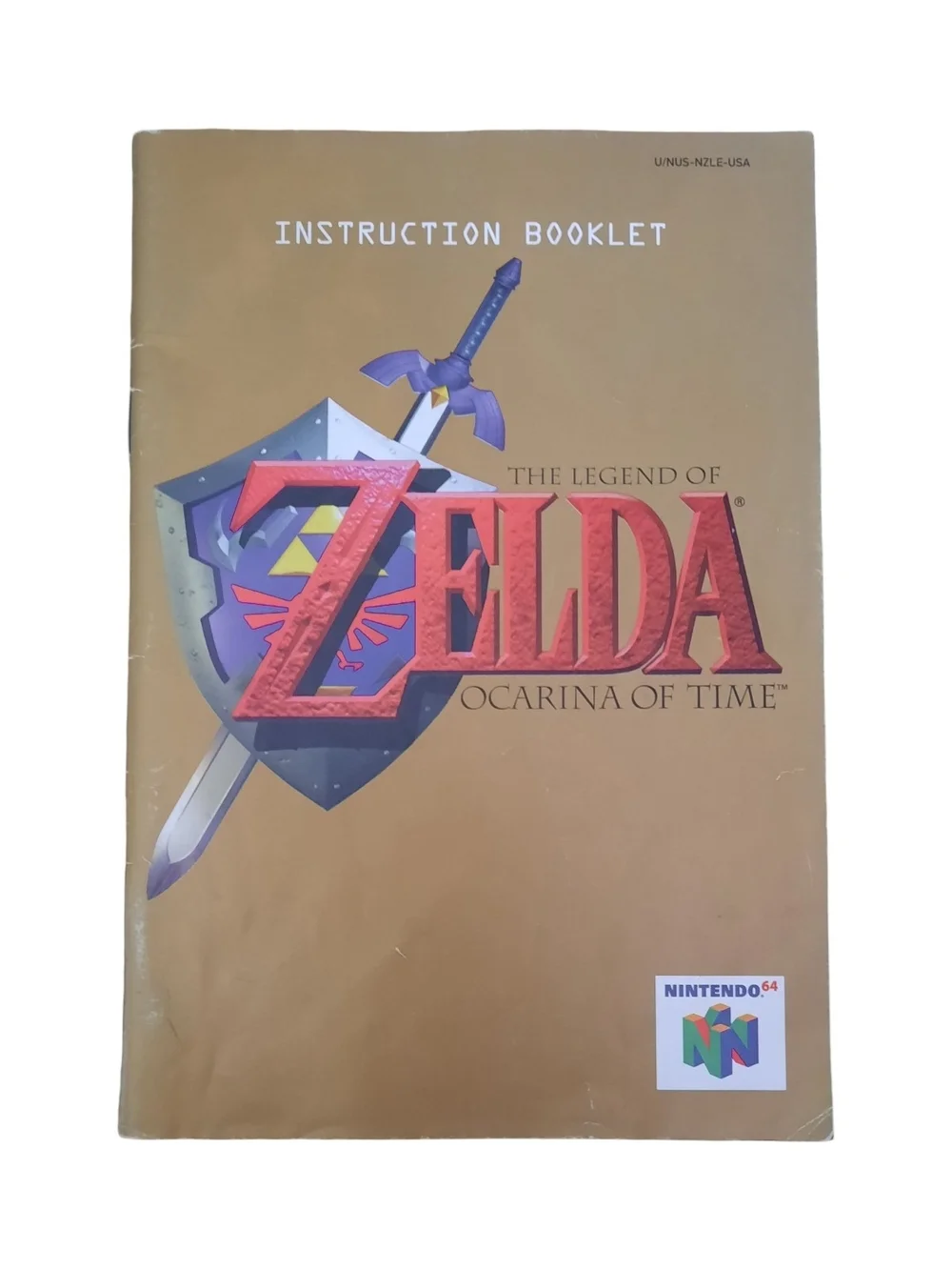 Nintendo The Legend of Zelda: Ocarina of Time Instruction Booklet - Gold
